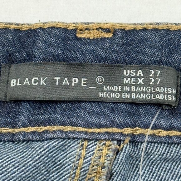 Black Tape Women's Maya Relaxed Flare High Rise Stretch Blue Jeans Size 27 NWOT - Picture 5 of 10